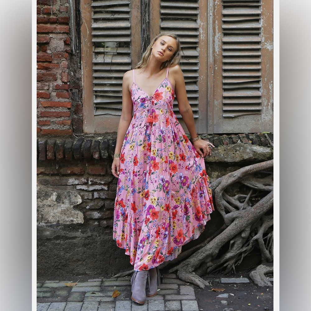 NWT Tulle & Baptiste Strappy dress in Peach Blossom